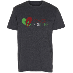 Power For Life - Bomulds Tee (unisex) Antracite