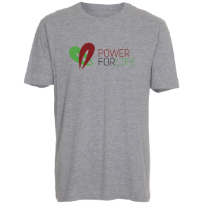 Power For Life - Bomulds Tee (unisex) Lys Gr