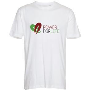 Power For Life - Bomulds Tee (unisex) Hvid