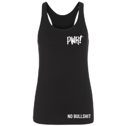 PWR - Racerback - No Bullsh!t (hvid)