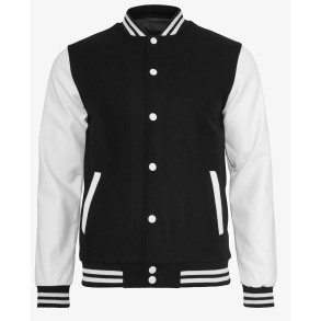  Urban Classic Old School College Jakke - Sort/Hvid