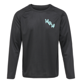 WOW - Polyester Tee LS - Sort - Lille Logo