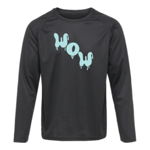 WOW - Polyester Tee LS - Sort - Stort logo