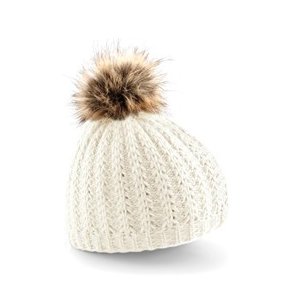 Beechfield Fur Beanie - Off White