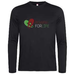 Power For Life - Polyester L/S (unisex) Sort