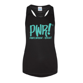 PWR - Polyester Top - Sort m/ Mint