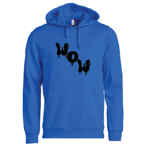 WOW - Hoodie - Bl� (sort)