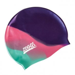 Zoggs Adult silicone cap - Lilla/Lyser�d/Gr�n