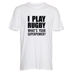 Drag�r Rugby - Superpower - Hvid