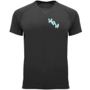 WOW - Polyester tee - Black - lille logo