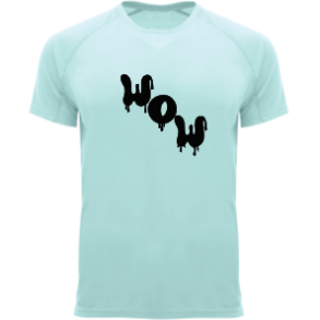 WOW - Polyester Tee - Mint - Stort logo