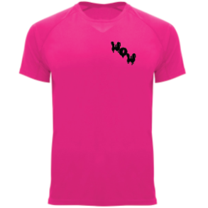 WOW - Polyester tee - Pink - lille logo