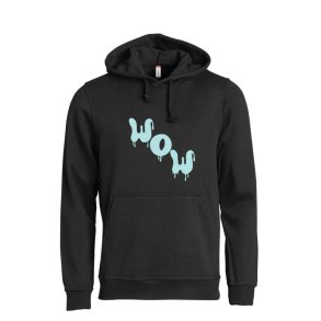 WOW - Hoodie - Sort - Stort Logo