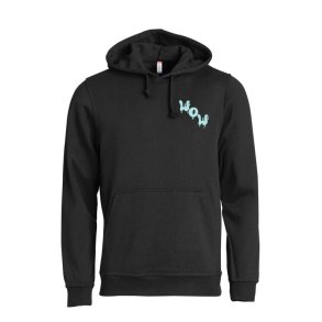 WOW - Hoodie - Sort - Lille logo