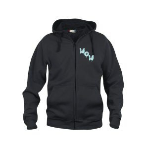 WOW - Zip Hoodie - Sort 